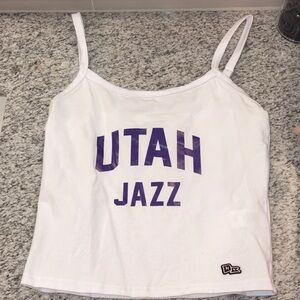 Utah Jazz Women's White Tank Top